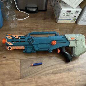 NERF Long Shot CS-12 Zombie Strike Gun Tested Working
